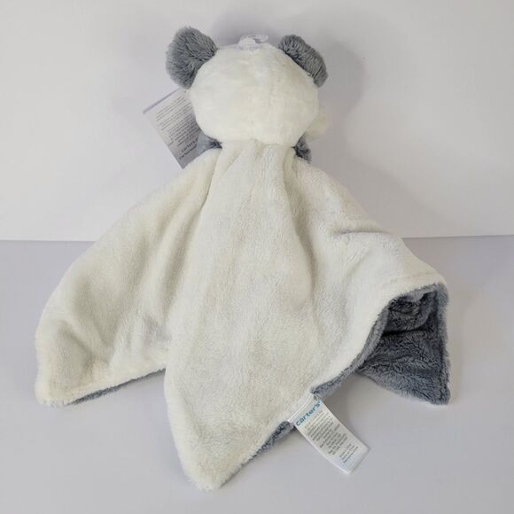 2020 Carters Gray White Panda Bear Plush Lovey Baby Security Blanket 14x14" NWT - Picture 2 of 13